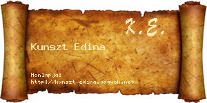 Kunszt Edina névjegykártya