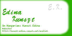 edina kunszt business card